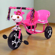 Pink kids tricycle T-809F with steel frame
