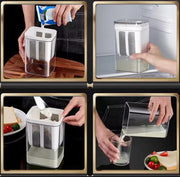 Yogurt strainer container for hung curd and labneh