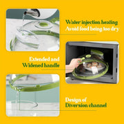 Microwave Splatter Cover With Water Steamer