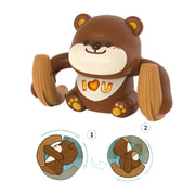 Electric Tumbling Bear Toy | Twist & Roll with Light-Up "I Love U" Chest, Music & Lights for Kids