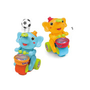 Electric Elephant Musical Drummer Toy | Drumming & Floating Ball with LED Lights for Babies & Toddlers