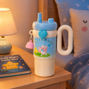 850ml 316 Stainless Steel Kids Bottle with Sip & Straw Lid
