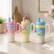 850ml 316 Stainless Steel Kids Bottle with Sip & Straw Lid
