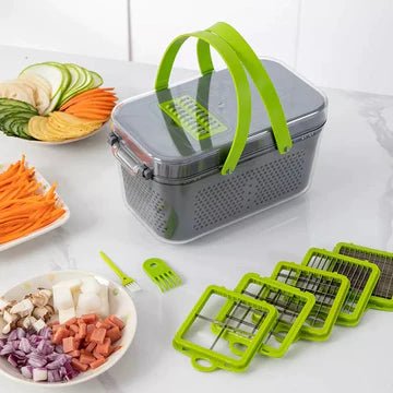22-in-1 Vegetable Cutter with Storage Basket