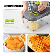 22-in-1 Vegetable Cutter with Storage Basket