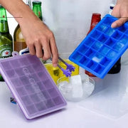 24-Cube Silicone Ice Tray with Lid