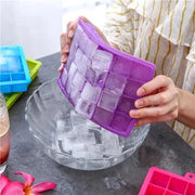 24-Cube Silicone Ice Tray with Lid