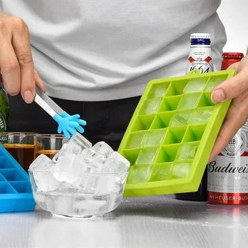 24-Cube Silicone Ice Tray with Lid