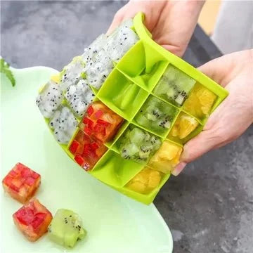 24-Cube Silicone Ice Tray with Lid