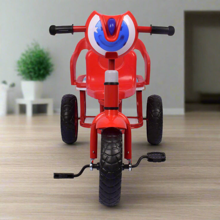 Red kids tricycle T-226F with steel frame
