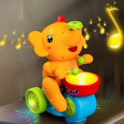 Electric Elephant Musical Drummer Toy | Drumming & Floating Ball with LED Lights for Babies & Toddlers