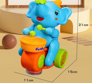 Electric Elephant Musical Drummer Toy | Drumming & Floating Ball with LED Lights for Babies & Toddlers