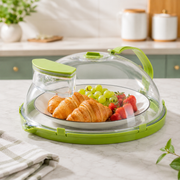 Transparent Food Cover Dome, Microwave Splatter Cover With Water Steamer, Reusable Microwave Food Cover, Kitchen Food Cover with Lock Clips
