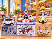 3-in-1 Action Toy Bundle – Police Stunt Car, Fighter Helicopter & Electric Stunt Motorcycle