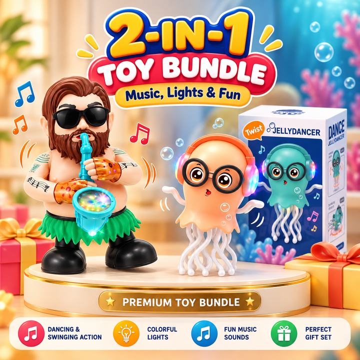 Electric Dancing Toy Bundle | Saxophone Guy + Dancing Jellyfish