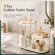 3-Tier Golden Vanity Stand by Matrix