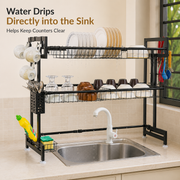 Expandable 2-Tier  OverSink Dish Drying Rack By Matrix