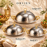 Rice BBQ Serving Platter - Stainless Steel