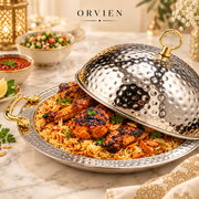 Rice BBQ Serving Platter - Stainless Steel