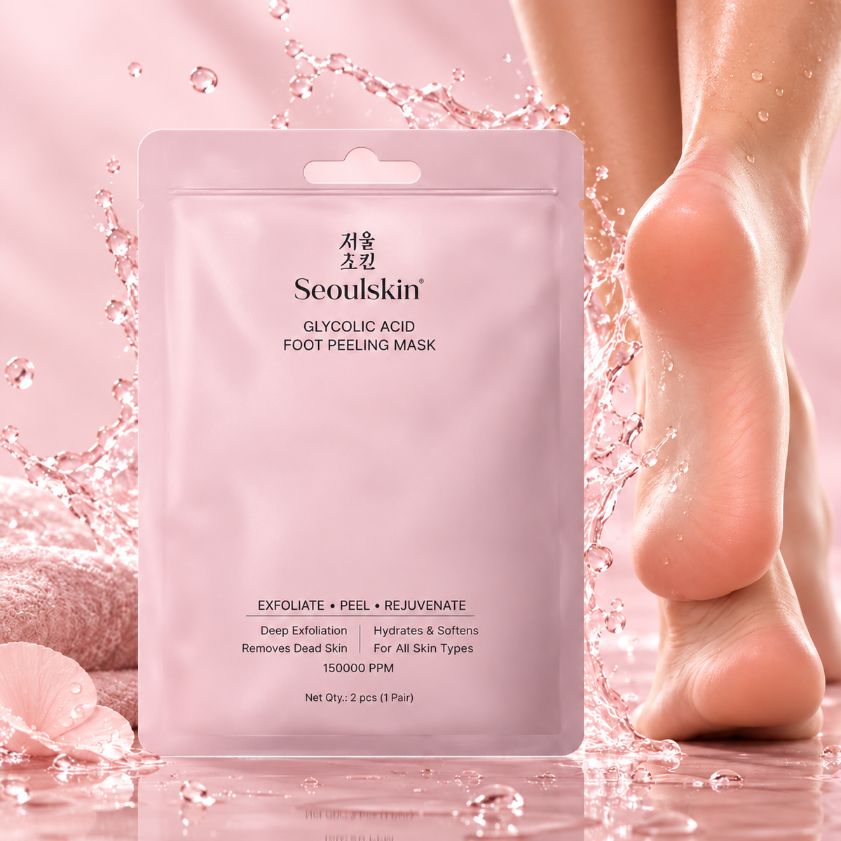 Glycolic Acid Foot Peeling Mask | Exfoliating Foot Peel for Soft, Smooth Skin