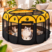 Pop-Up Pet Playpen | Foldable Octagon Tent for Dogs & Cats