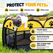 Pop-Up Pet Playpen | Foldable Octagon Tent for Dogs & Cats