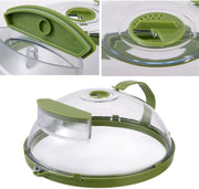 Transparent Food Cover Dome, Microwave Splatter Cover With Water Steamer, Reusable Microwave Food Cover, Kitchen Food Cover with Lock Clips