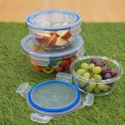 3-Piece Round Glass Food Storage Container Set