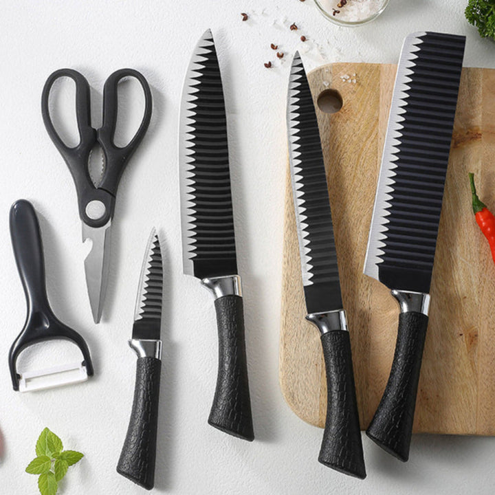 Zepter 6-Piece Stainless Steel Kitchen Knife Set | Sharp Blades with Comfort Grip