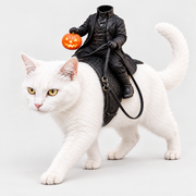 Headless Horseman Cat Costume – Funny 3D Halloween Pet Costume
