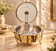 Decorative Serving Chafing Dish With Glass Lid