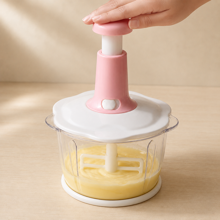 Hand Push Vegetable & Meat Chopper | Fast Manual Food Processor, 1.5L & 2L