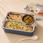 Kids Bunny Lunch Box | Stainless Steel with Extra Steel Bowl