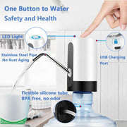 Rechargeable Electric Water Bottle Dispenser Pump