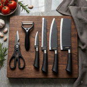 Zepter 6-Piece Stainless Steel Kitchen Knife Set | Sharp Blades with Comfort Grip