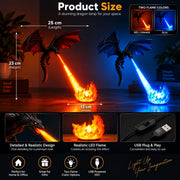 Dragon LED Flame Lamp | Fantasy Night Light