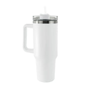 Vacuum Insulated Steel Tumbler 1200ml | Handle & Reusable Straw, Hot & Cold