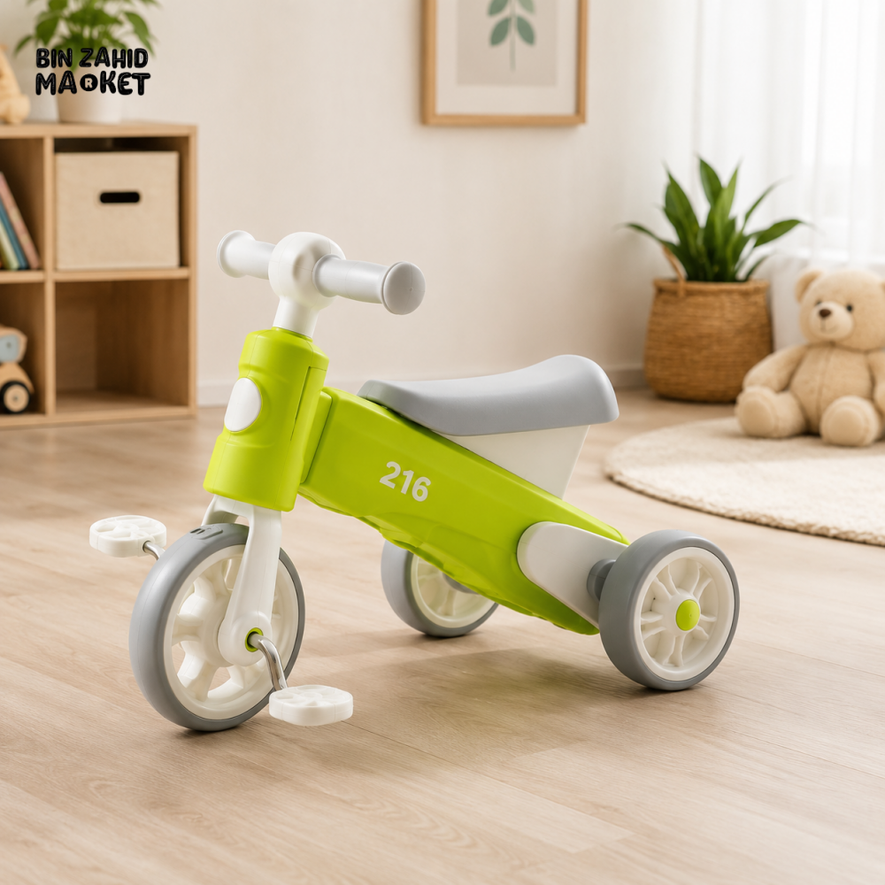 BABY BALANCE RIDE-ON TRICYCLE - GREEN