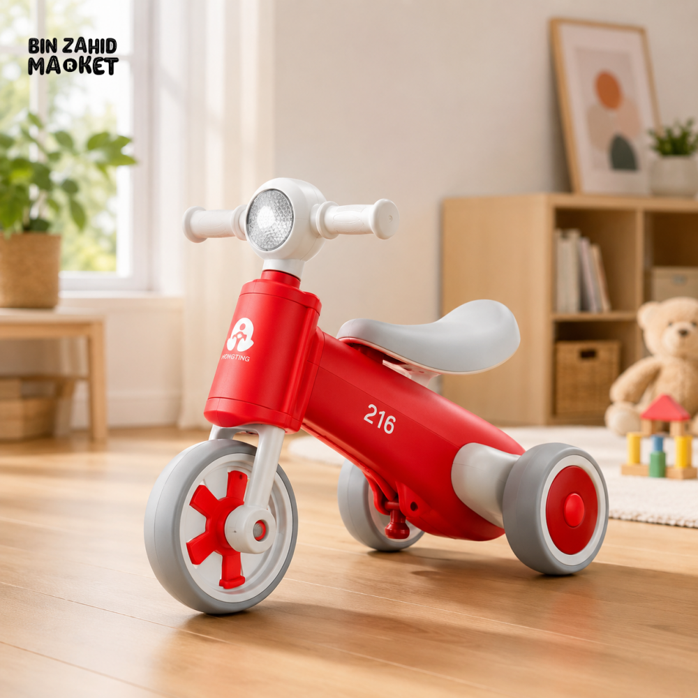 BABY BALANCE RIDE ON TRICYCLE - RED