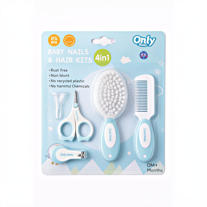 Baby 4 Pieces Grooming Kit Blue at Zubaidas