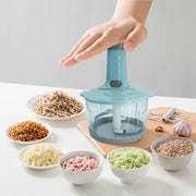 Hand Push Vegetable & Meat Chopper | Fast Manual Food Processor, 1.5L & 2L