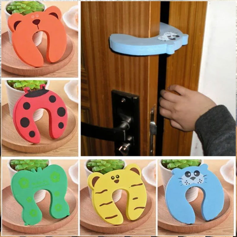 Child safety door stopper and finger guard in EVA foam