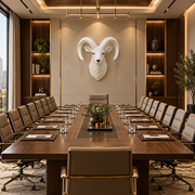 Royal Majestic White Ram Wall Sculpture
