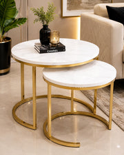 Modern Round Nesting Coffee Table Set Of 2