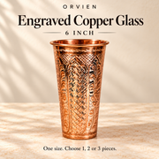 6-inch engraved copper glass; this listing contains the selected quantity of this size only.
