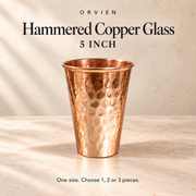 5-inch hammered copper drinking glass; choose 1, 2 or 3 pieces.