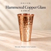 6-inch hammered copper drinking glass; choose 1, 2 or 3 pieces.
