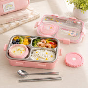 Insulated Modern & Stylish Stainless Steel (SUS304) Lunch Box with Dipping Cup (7122)