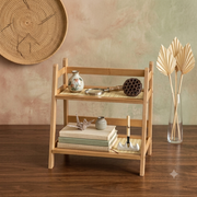 2-Tier Bamboo Countertop Organizer Shelf