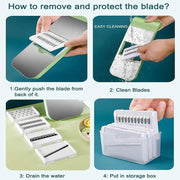 5-in-1 Manual Vegetable Slicer & Chopper | Multi-Blade Kitchen Tool